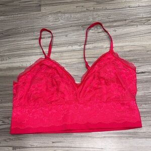 Victoria’s Secret Pink/Red Lace Bralette